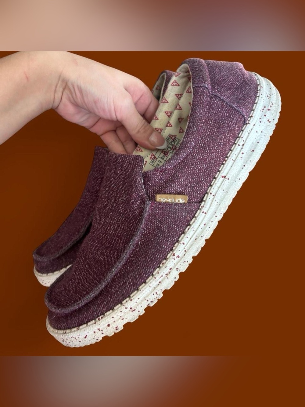 Hey Dude Women's Slip-On Casual Shoes in Plum